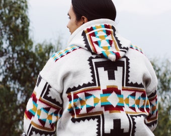 金子賢さん着用 CALEE WOOL JACQUARD NATIVE COAT Native Southwestern Jacket, Wool Jacket, Southwest Jacket