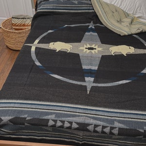 Handmade Alpaca Wool Southwest Blanket: Indigenous Artisan Design