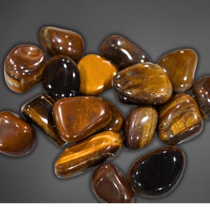 Natural Polished Tiger’s Eye Tumbled Stones – Protective & Grounding Crystal for Energy, Healing, and Meditation