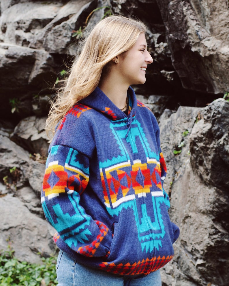 Native Southwestern Wool Jacket Southwest Jacket Native Etsy