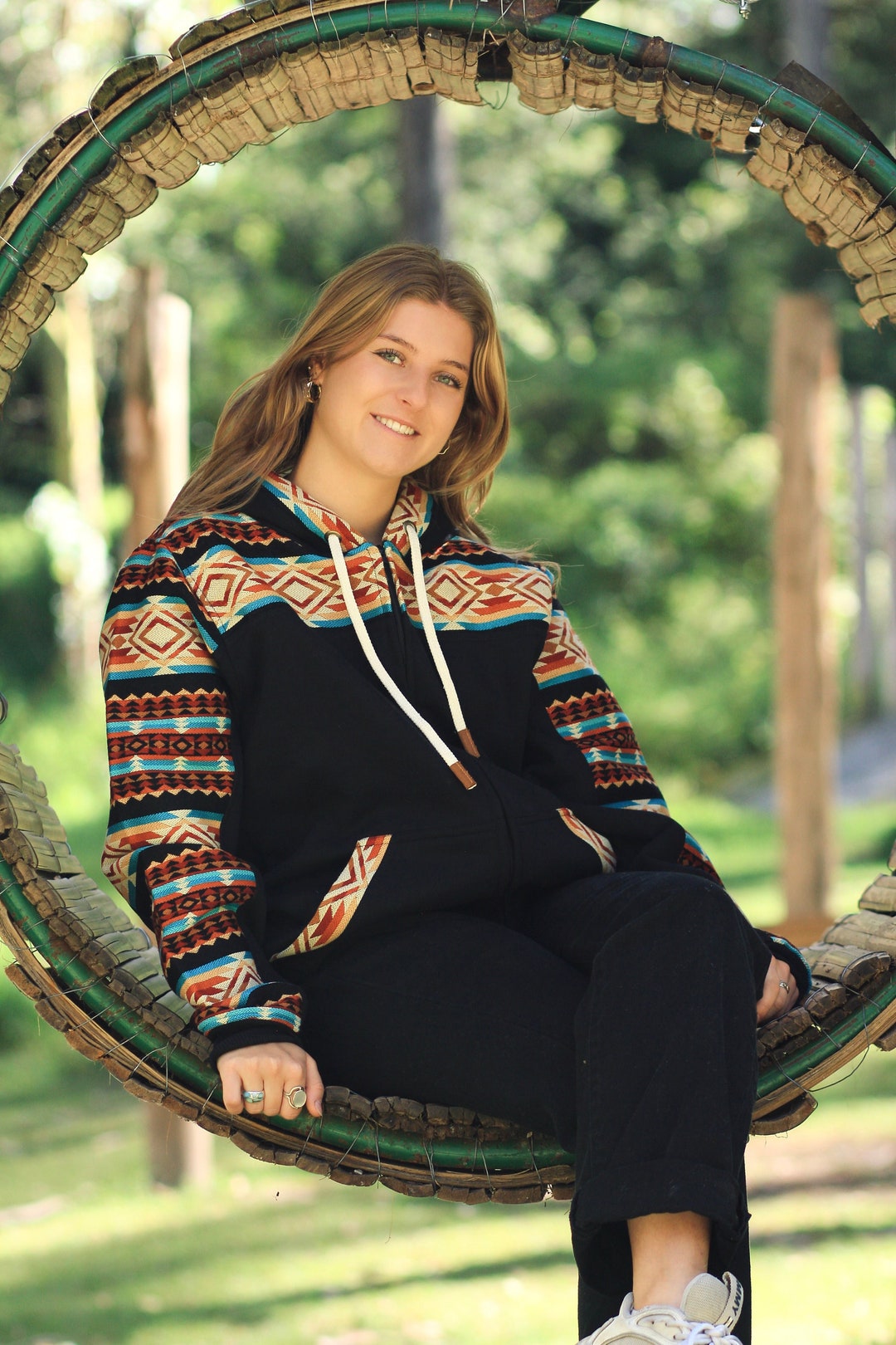 Native Southwestern Zip up Hoodie Southwest Full Zip Hoodie Native American Style Zip up Hoodie