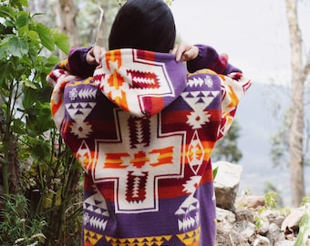 Native Southwestern Wool Jacket Southwest Jacket Native American Style Coat
