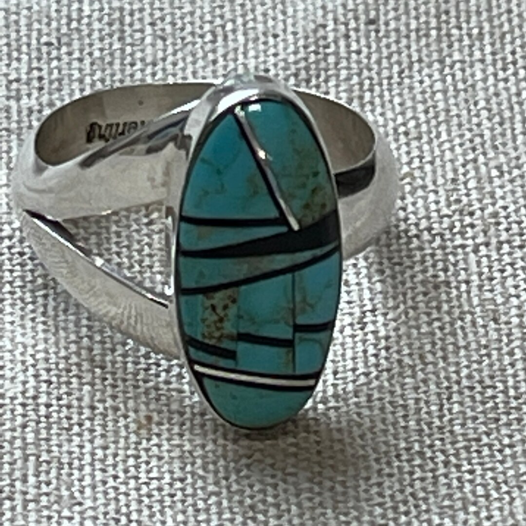 Native Americanturquoise Ring, Navajo Native American Ring, Southwest ...