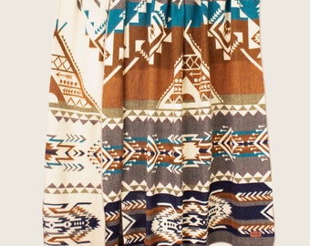Handmade Alpaca Wool Blanket: Southwest Native Design Blanket
