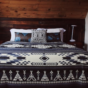 Southwest Alpaca Wool Blanket, Native Reversible Blanket, Alpaca Wool Blanket, Navajo Saddle Blanket, Aztec Blanket, Boho Rustic Blanket,