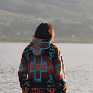 Alpaca Wool Jacket: Southwestern Native Design