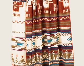 Handgefertigte Alpaka Wolldecke: Southwest Native Design