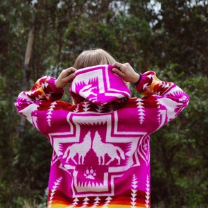 Alpaca Wool Southwestern Jacket: Indigenous Design, Native American Style Coat
