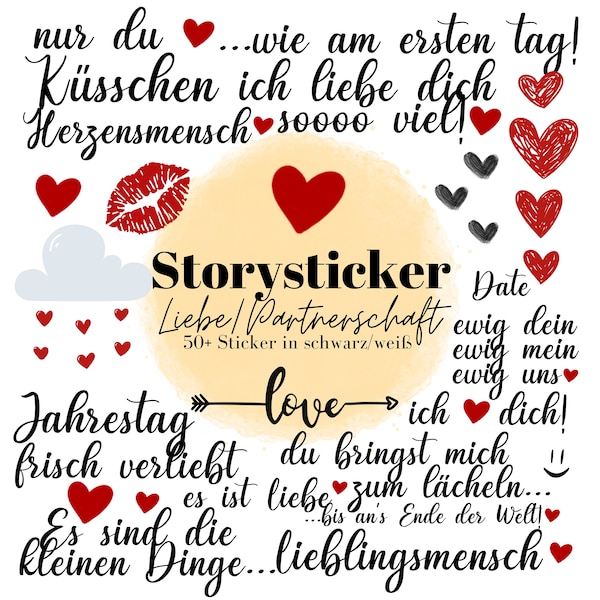 Story Sticker Love/Partnership German