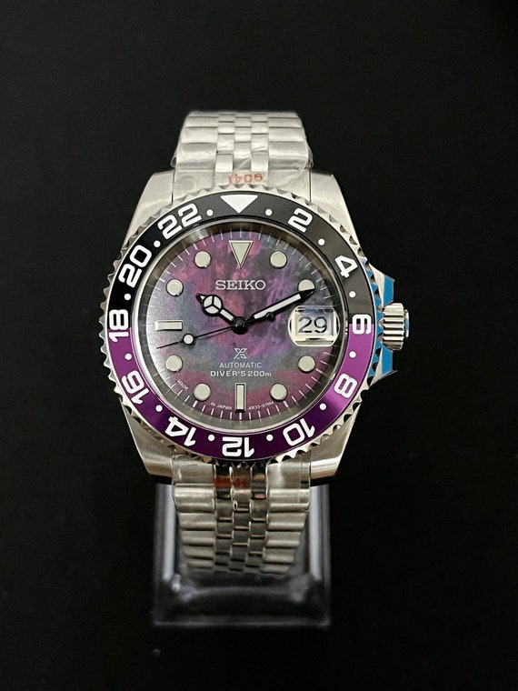 Seiko Prospex Submariner Meteorite Dial Custom Watch Mod Black - Etsy