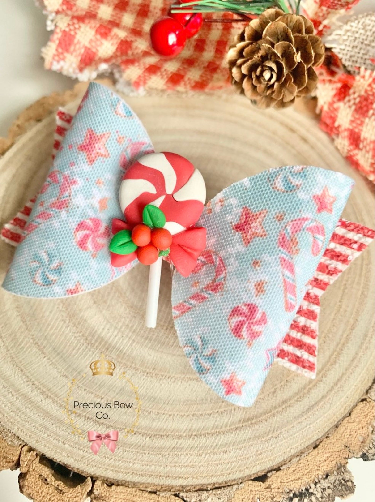 Christmas Bows Candy Cane Bow Candy Bow Bows For Girls Etsy