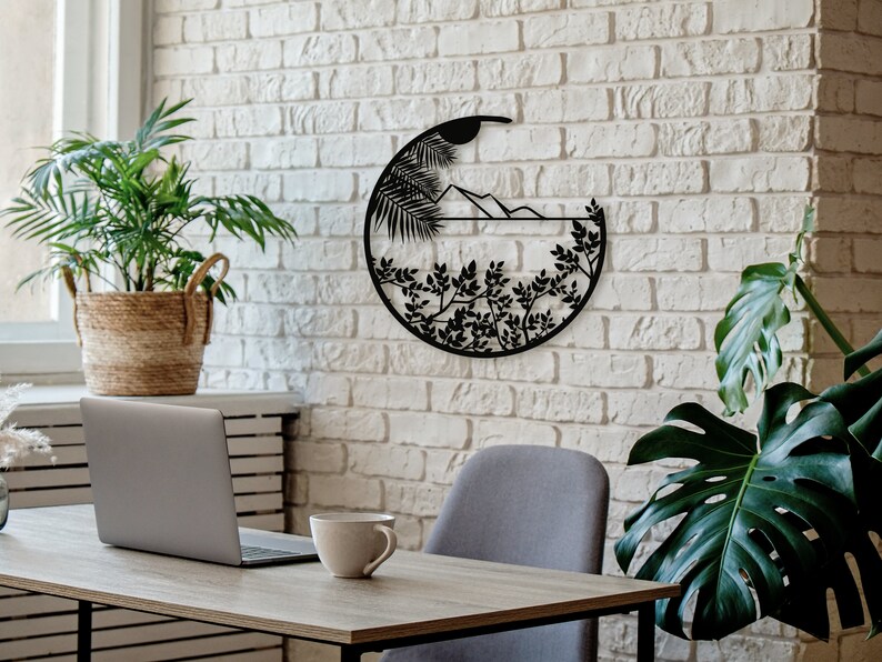 Landscape Metal Wall Art Nature Metal Wall Decor Metal Home Etsy