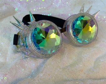 Holo glitter festival rave Goggle | Caleidoscoop glasses | Burning Man holographic goggle