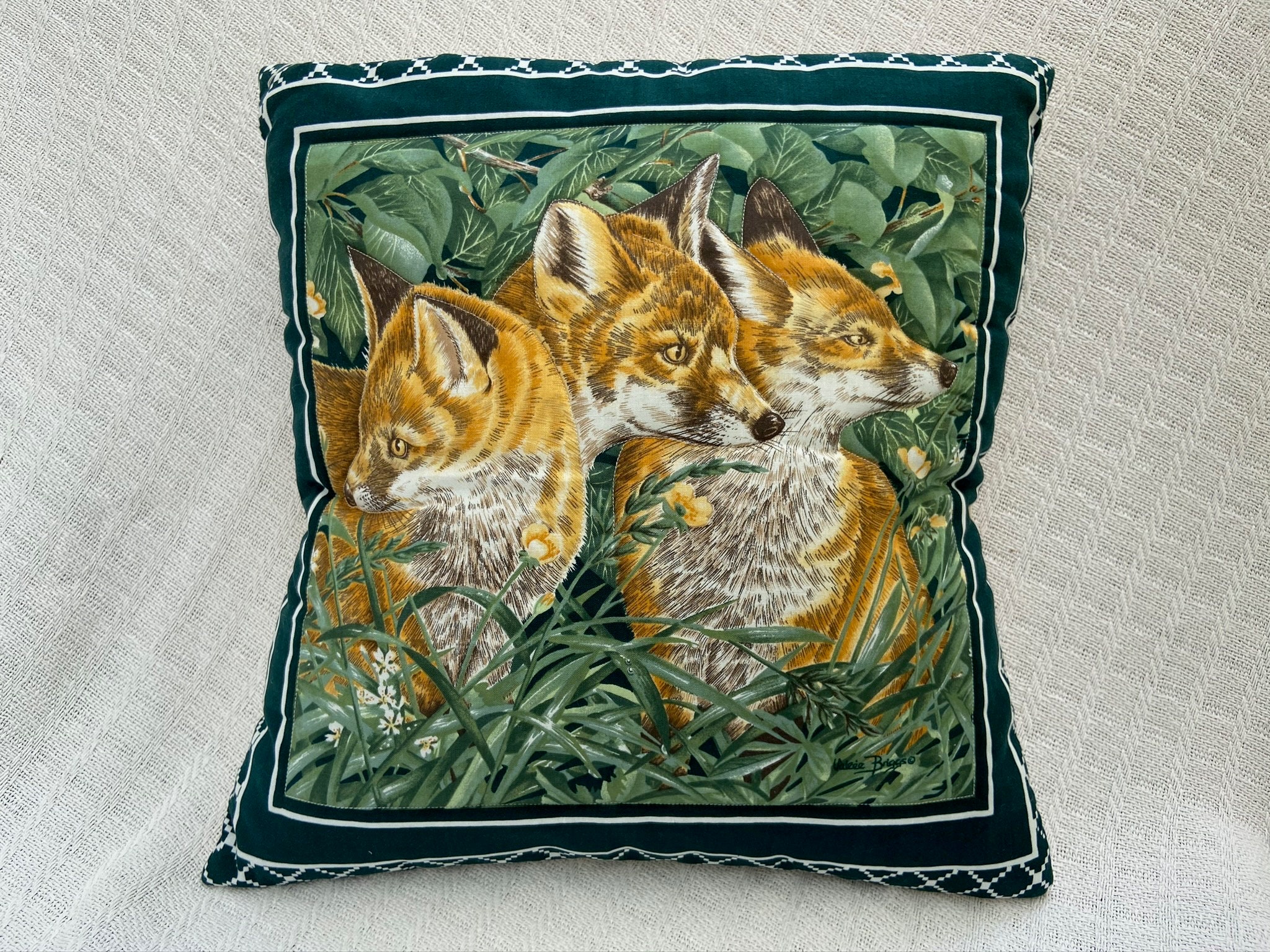 Quilted Fox Cushion Etsy UK