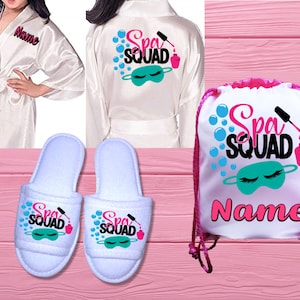 SPA Party ,Spa Squad, Spa Diva, Spa Party Slippers, Kids Spa Party, Girls Spa Party Robe, Spa Party Set