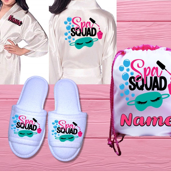 SPA Party ,Spa Squad, Spa Diva, Spa Party Slippers, Kids Spa Party, Girls Spa Party Robe, Spa Party Set