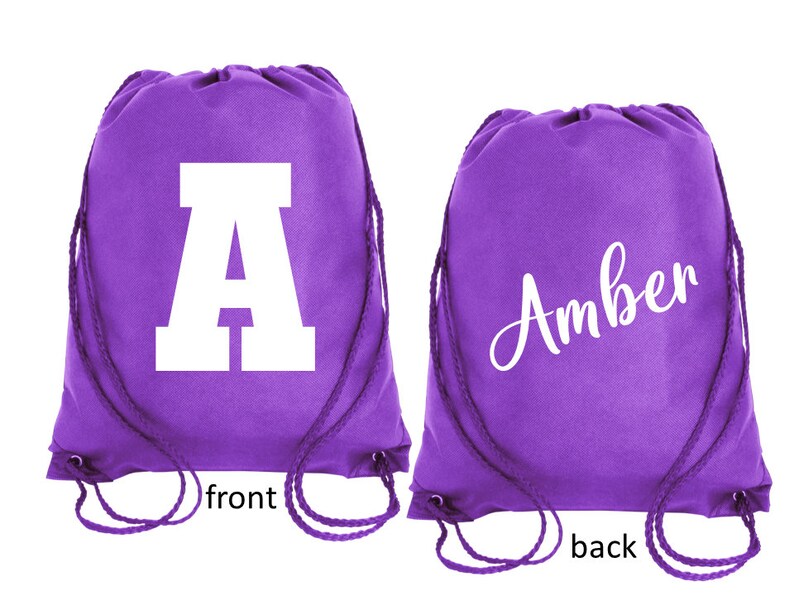 Drawstring Bag Personalized Drawstring Bag Slumber Party Etsy