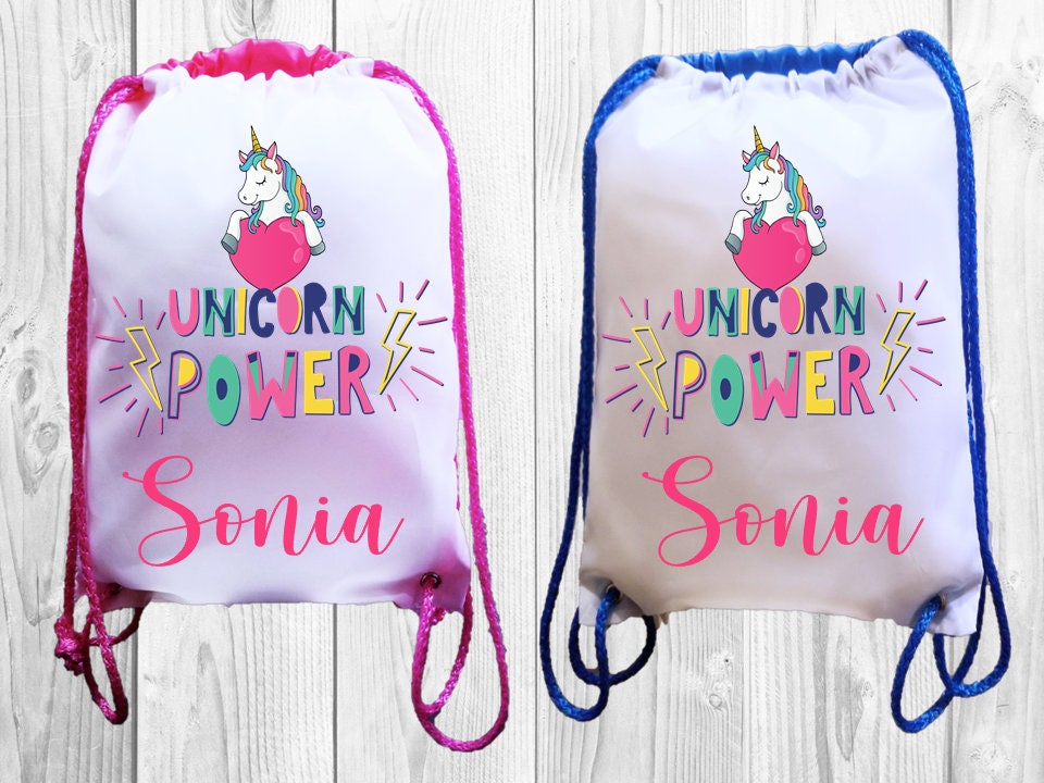 Drawstring bags Slumber Party Bags Unicorn Party Sleepover Bags Unicorn Party Bags