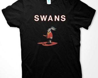 90s Swans T Shirt Band Tee Faded White Destroyed Thrashed