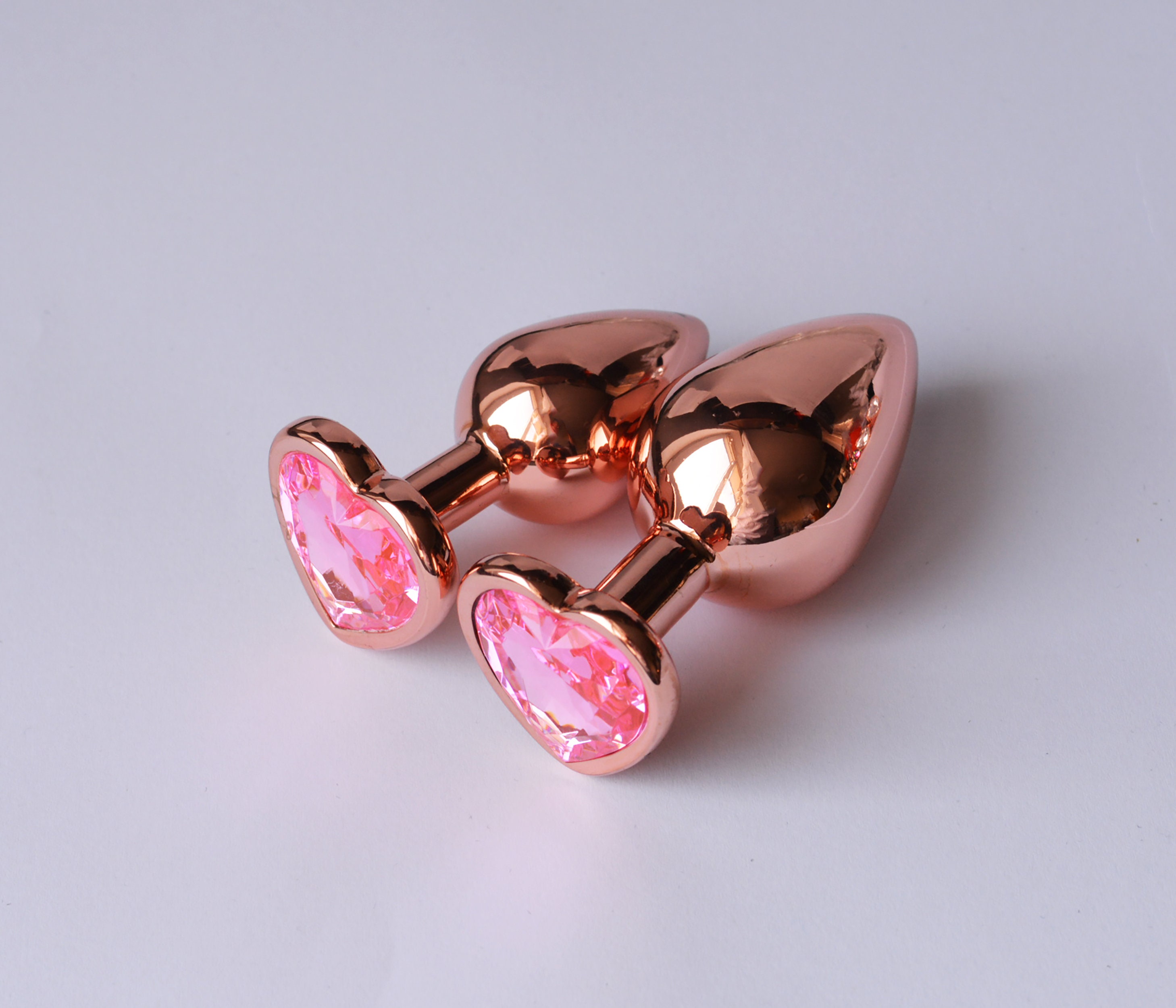 Rose Gold butt plug beginner Heart shaped Steel anal plug with Etsy