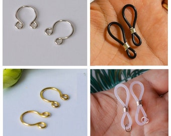 Non-Piercing Nipple Clamps / Fake Nipple Rings in sterling silver / 24 KS Gold plated coper wire / Intimate Body Jewelry
