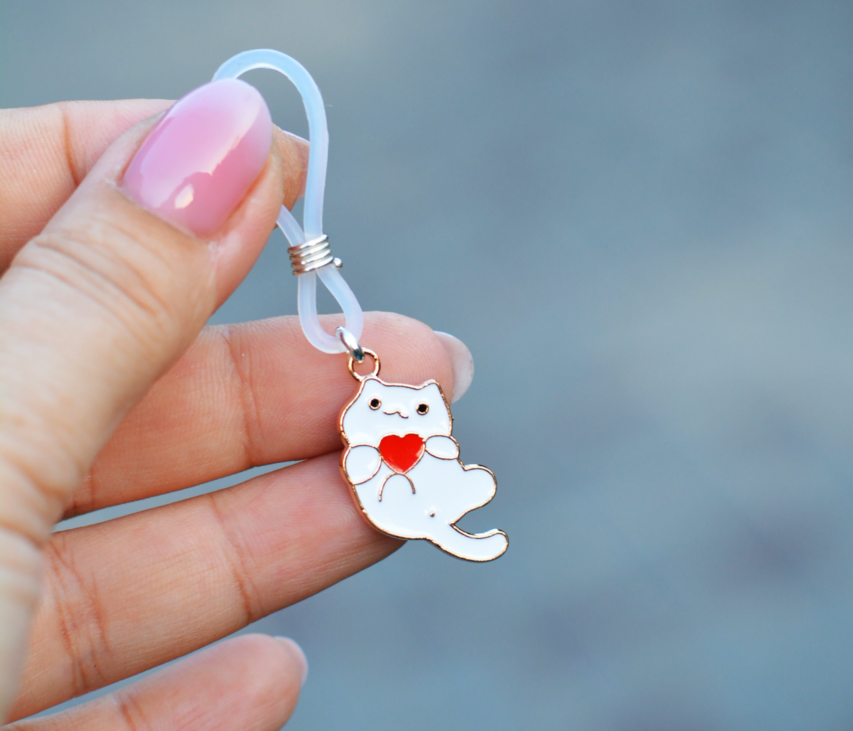 Funny Nipple Rings With Black Cats non piercing Nipple Nooses Etsy