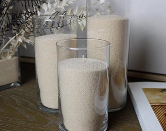 30 lbs Beige Sand Wax +150 wicks - Colored Candle Powder Sand Wax Candle Sand Candles Granulated Natural Plant Wax Self Melting Wedding