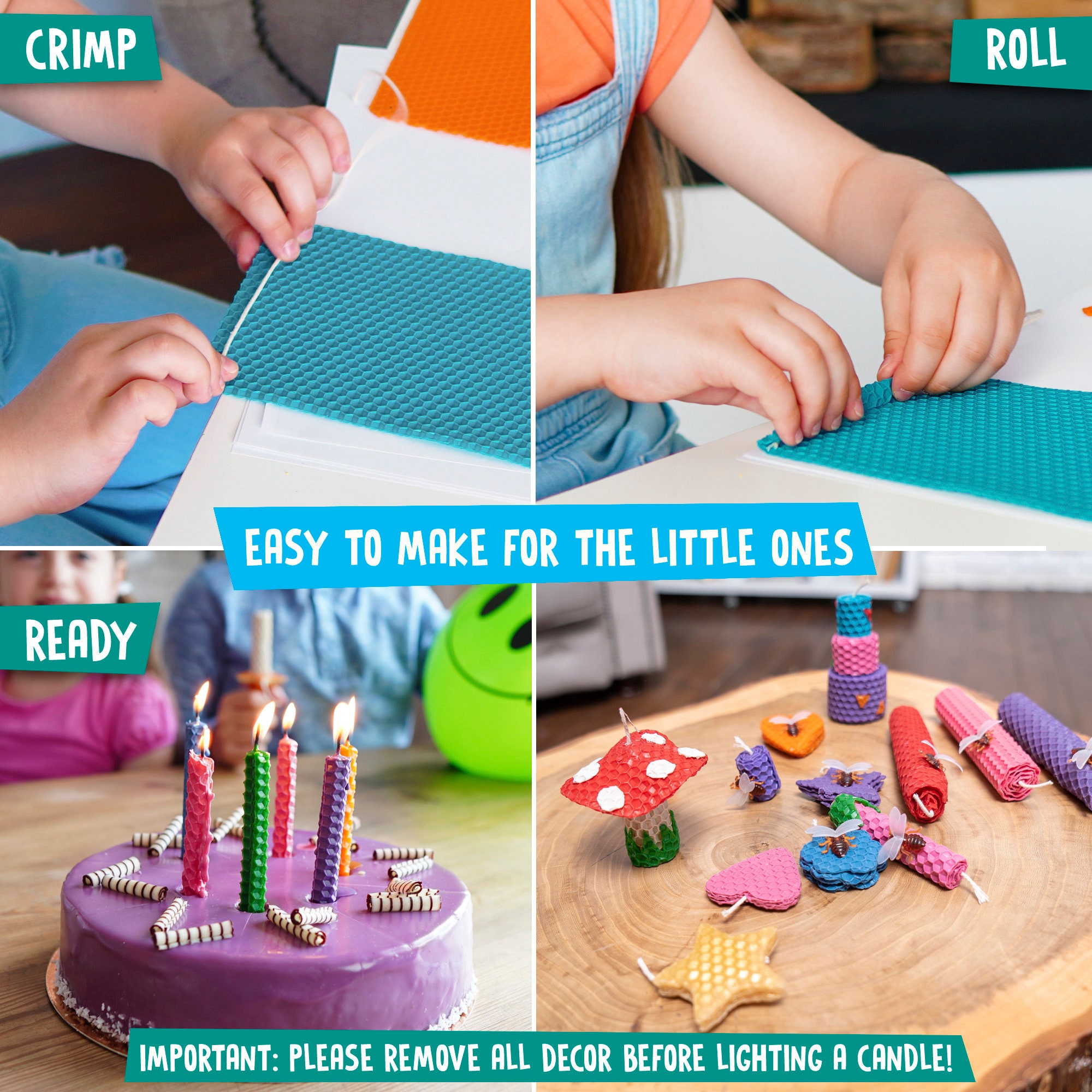 Beeswax Candle Making Kit for Kids Craft kit for Kids Eco Etsy