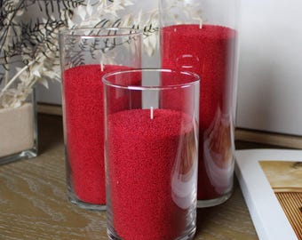 30 lbs Crimson Red Sand Wax +150 wicks - Colored Candle Powder Sand Wax Candle Sand Candles Granulated Natural Plant Self Melting Wedding