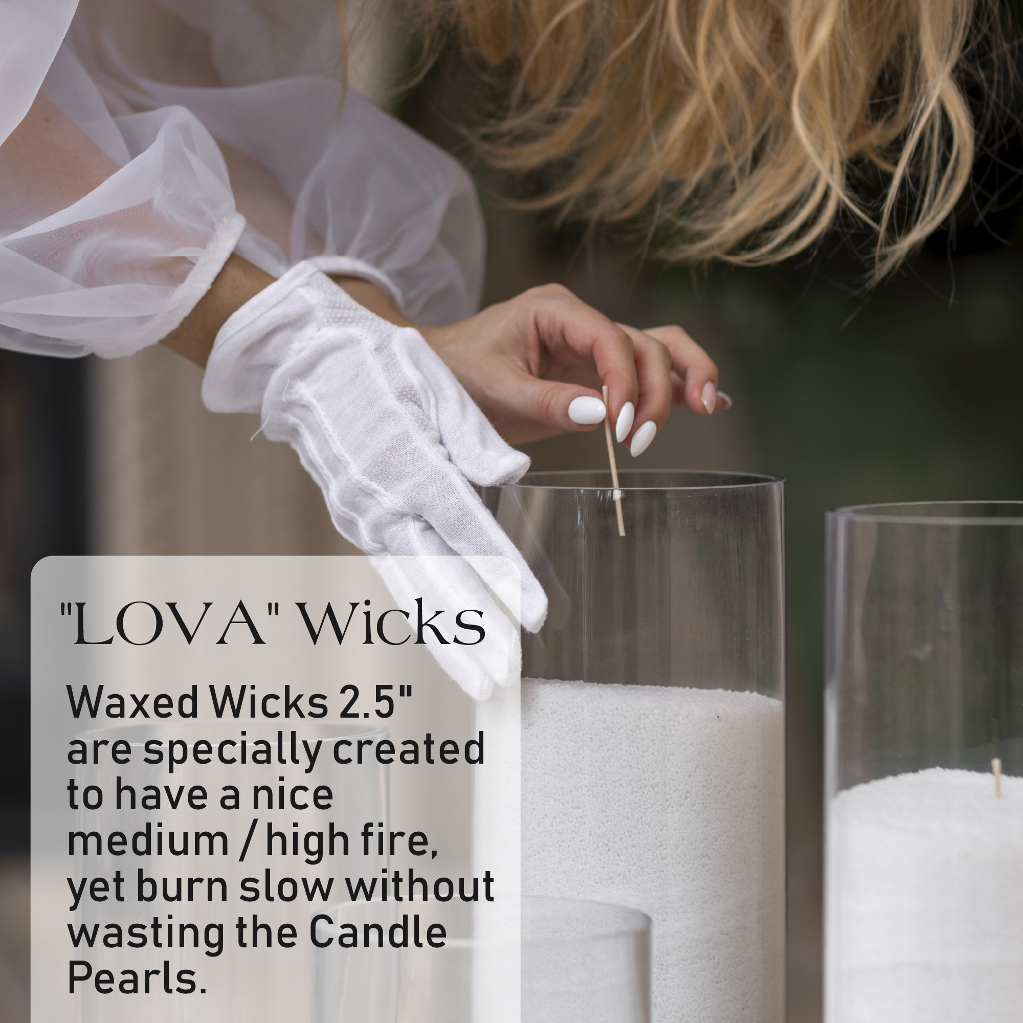 Lova® Waxed Wicks 2.5 – Candle Pearls