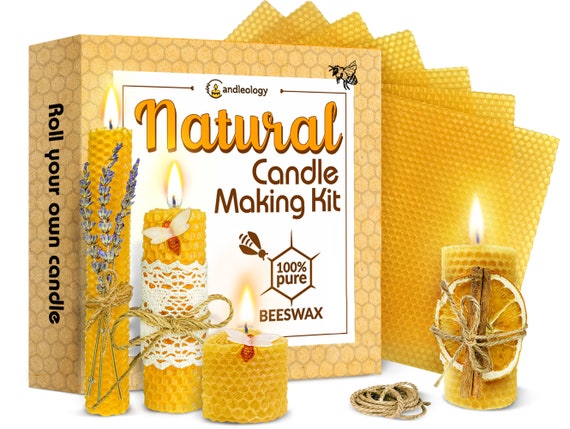 Natural Beeswax Candle Making Kit Make Your Own Craft Activity Educational Gift 