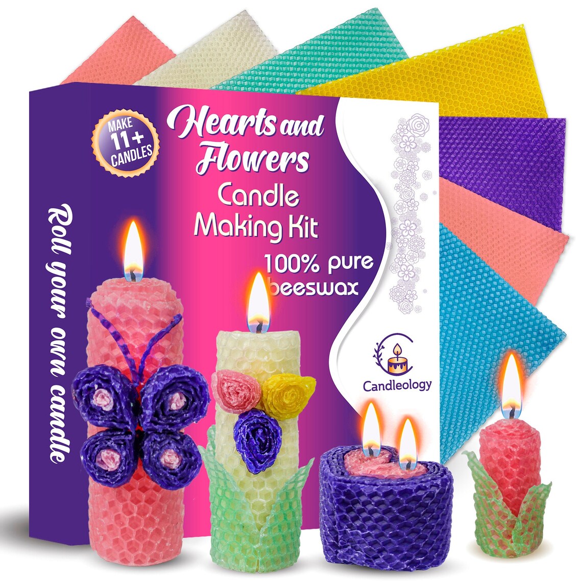 Candle Making Kit Beeswax AllInclusive DIY Colored Kit for Etsy