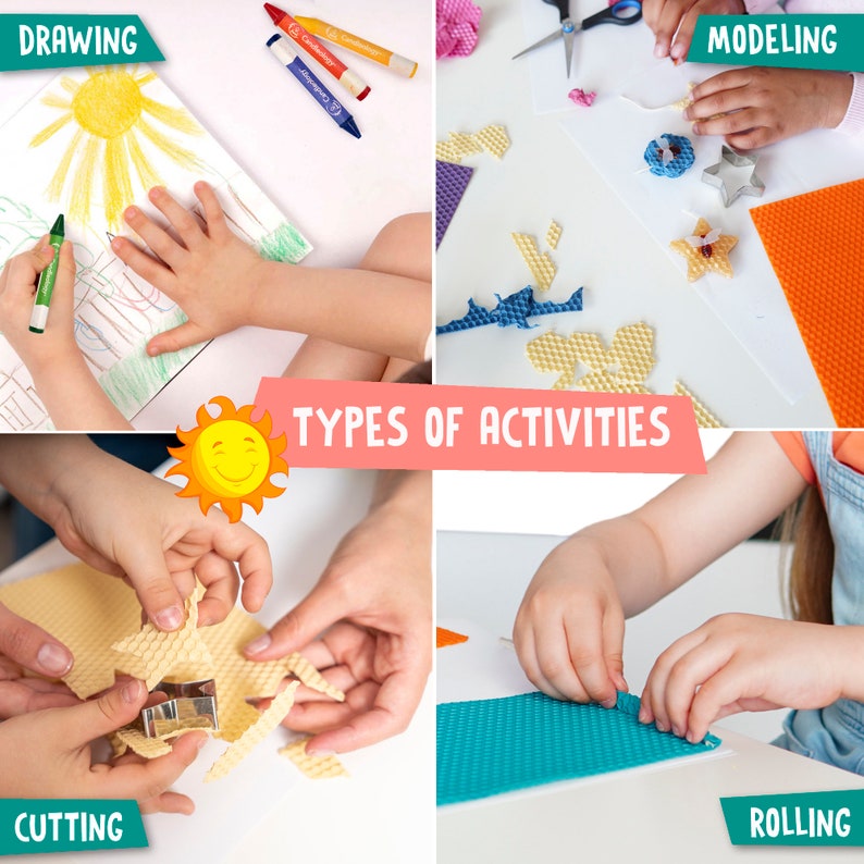 Beeswax Candle Making Kit for Kids Craft Kit for Kids Eco Etsy