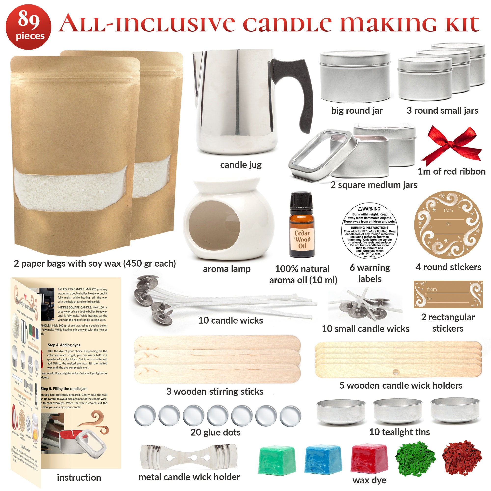 Candle Making Kit for Adults 89 Pcs Candle Making Supplies Etsy