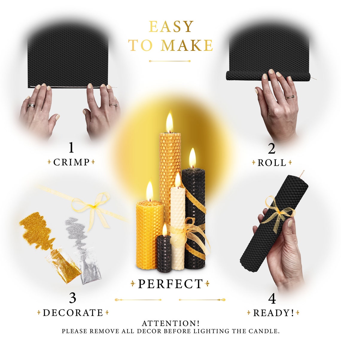 Luxury Beeswax Candle Making Kit Craft Kit for Adults women Etsy