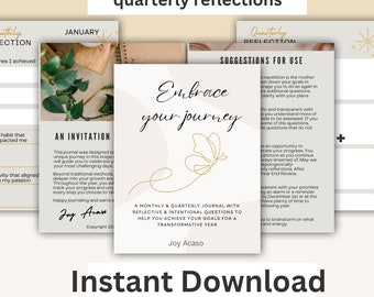 Embrace Your Journey: Monthly & Quarterly Journal (Digital Download)