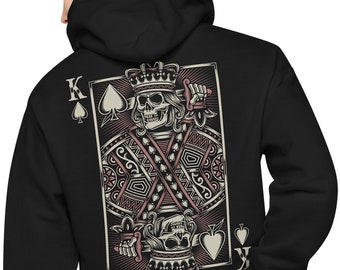 King Hoodie | King Of Spades Skull Hoodie Premium Pullover Hoodie