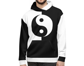 Black & White Yin-yang Mens Pullover Hoodie | Yin and Yang | Yin Yang | Yinyang