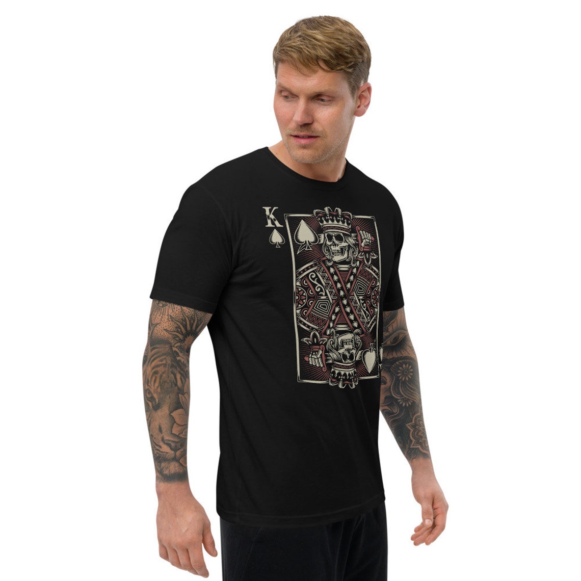 King Shirt King of Spades Skull Short-sleeve T-shirt - Etsy