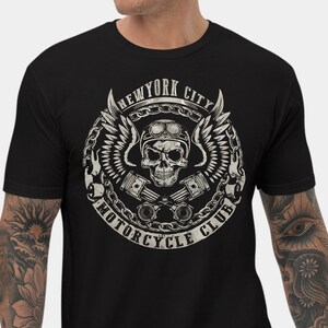Motorcycle Shirt | Biker Shirt | NYC Motorcycle Club Short Sleeve T-Shirt | Motorcycle Gift | Biker Gift