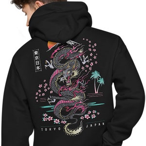 Tokyo Japan | Traditional Japanese Dragon Men’s Premium Pullover Hoodie