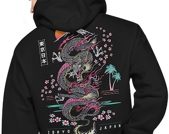 Tokyo Japan | Traditional Japanese Dragon Men’s Premium Pullover Hoodie