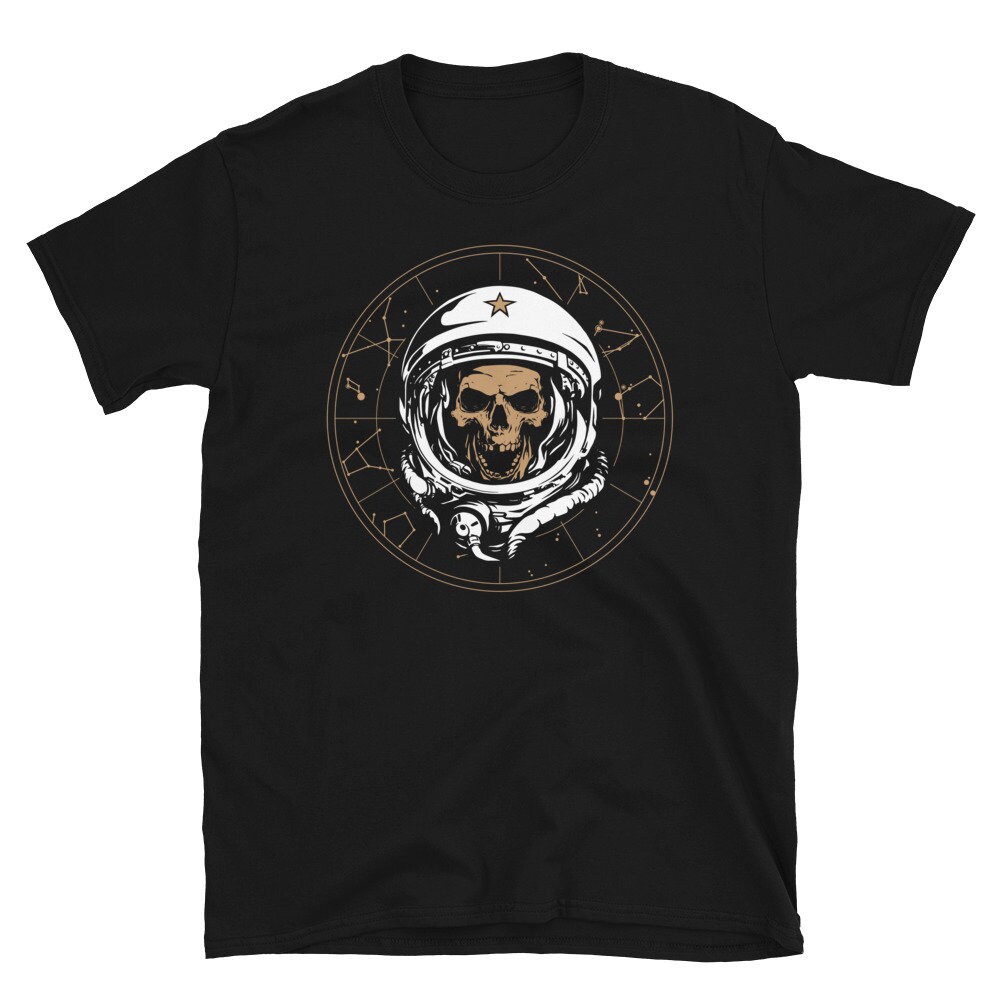 Skull Astronaut Short Sleeve T-shirt - Etsy