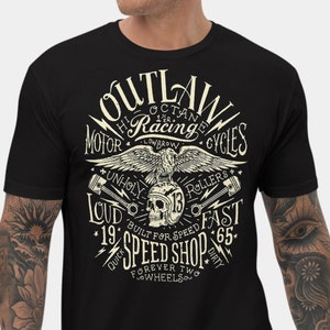 Motorcycle Shirt | Biker Shirt | OUTLAW Short Sleeve T-Shirt | Motorcycle Gift | Biker Gift
