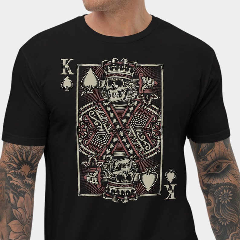 King Shirt King of Spades Skull Shortsleeve Tshirt Etsy