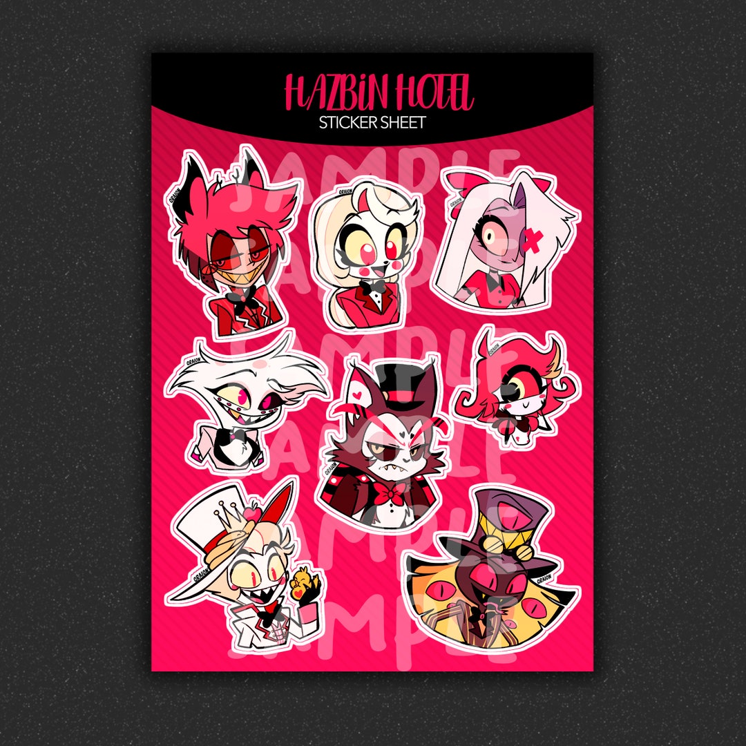 Hazbin Hotel Sticker Template Etsy