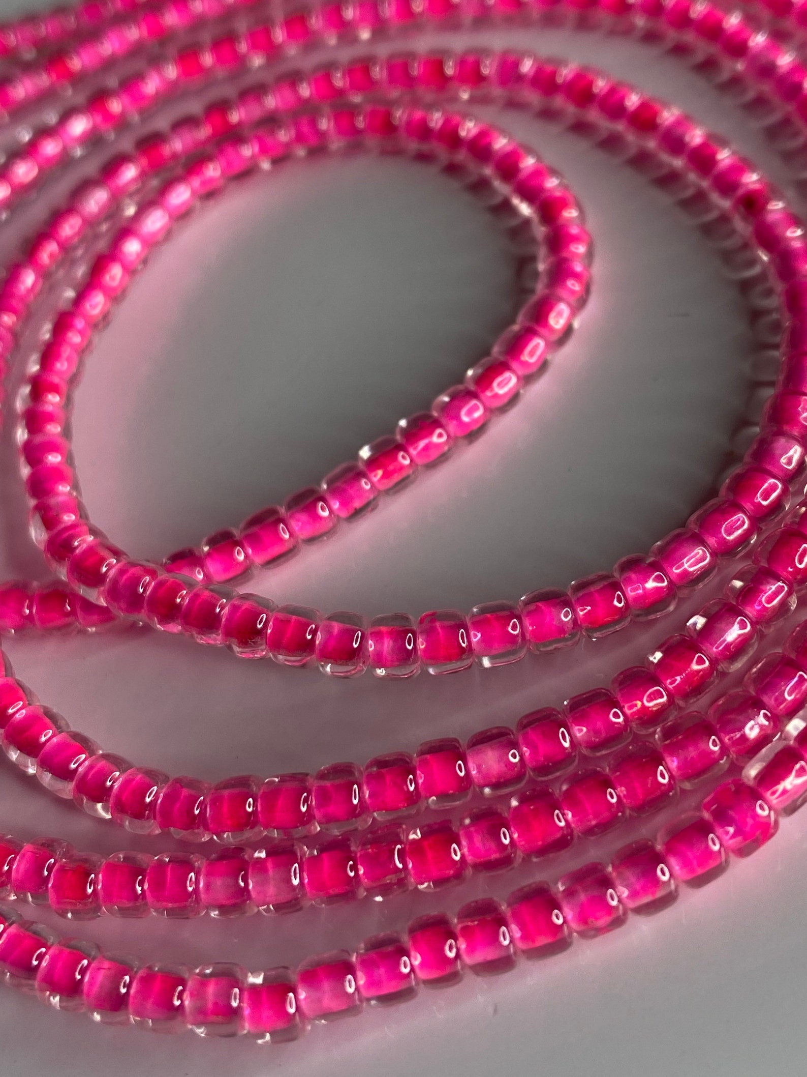 Pink Me Waist Beads Etsy