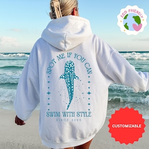 Whale Shark Hoodie Marine Biology Ocean Beach Hoodie Ocean Inspired Style Ocean Animal Hoodie Vintage Beachy Hoodie Fisherman Aesthetic Gift