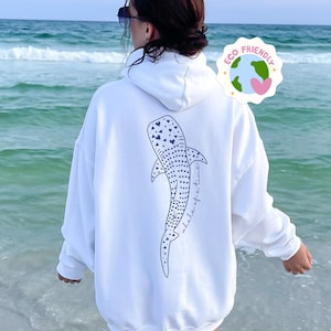 Vintage Whale Shark Hoodie Marine Biology Shirt Beach Hoodie Ocean Inspired Style Sweatshirt Sea Animal Sweater Coastal Girl Aesthetic Gift