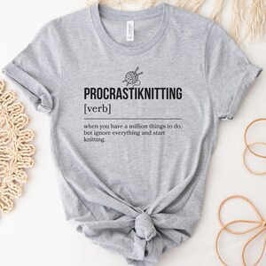 Funny Knitting tShirt Knitting Definition Hoodie Crochet Gift for Knitters Sweatshirt Yarn Graphic tee Knitting Lover Gifts for Grandparents image 2